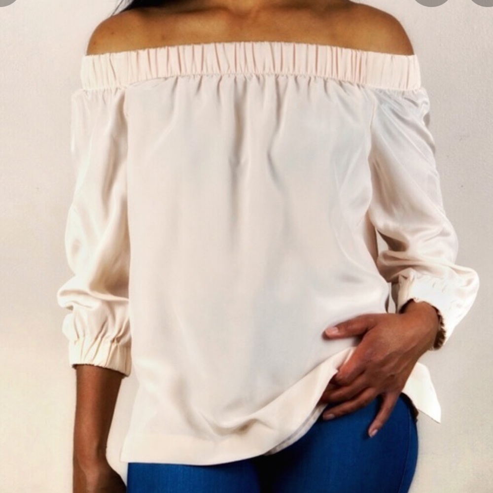 Blush Pink Silk Babaton Aritzia top - Picture 1 of 6